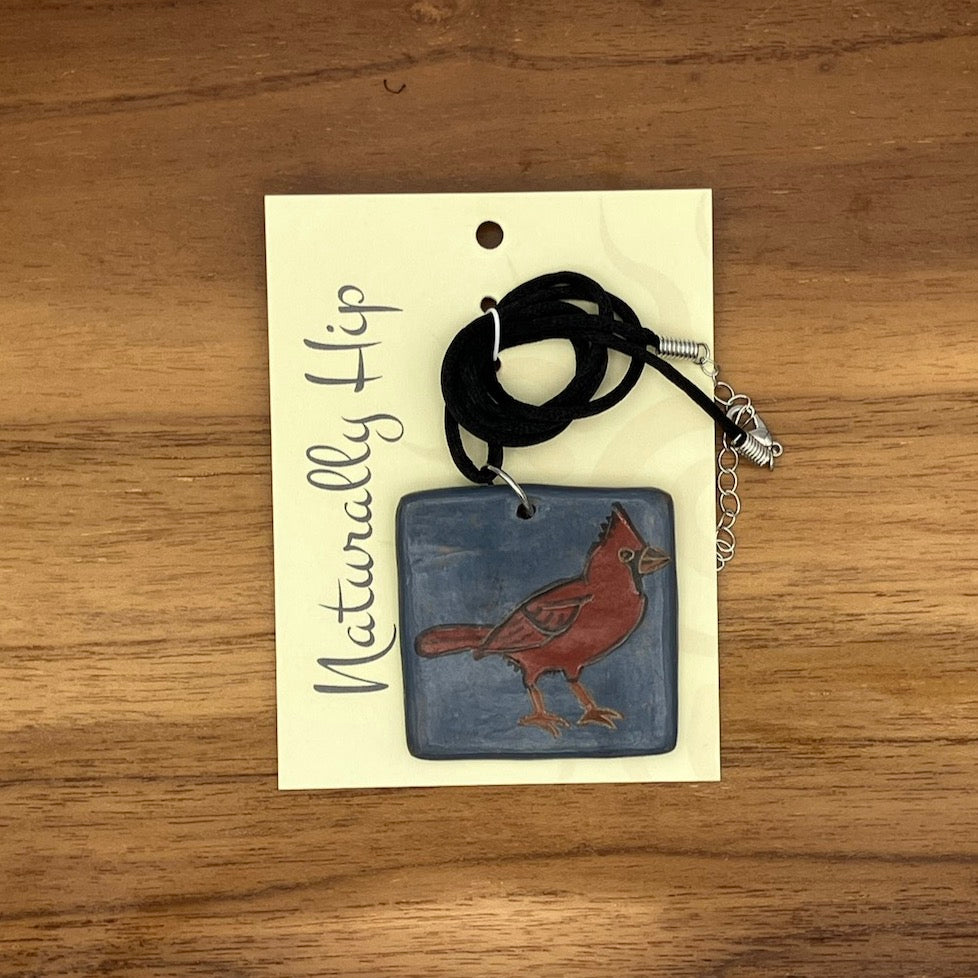 Cardinal Ceramic Necklace