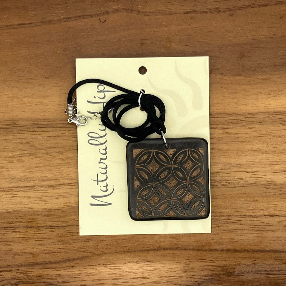 Celtic Ceramic Necklace (Square)