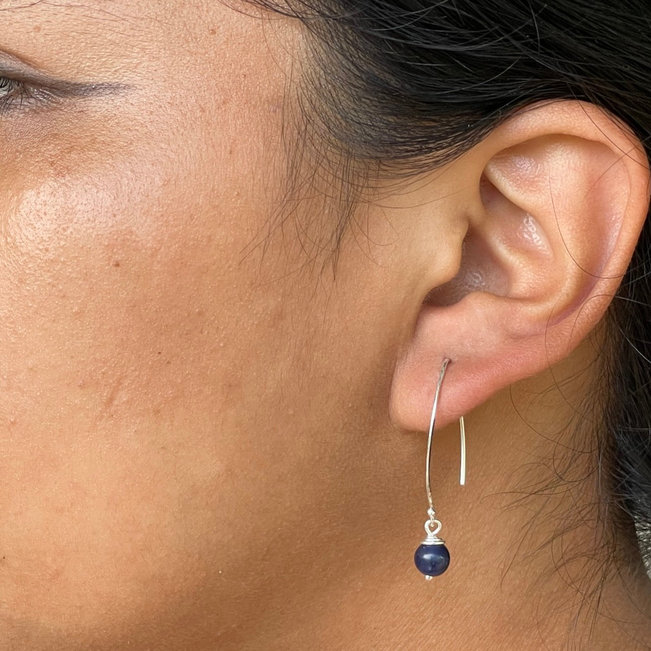 Crescent Sterling Silver Earrings