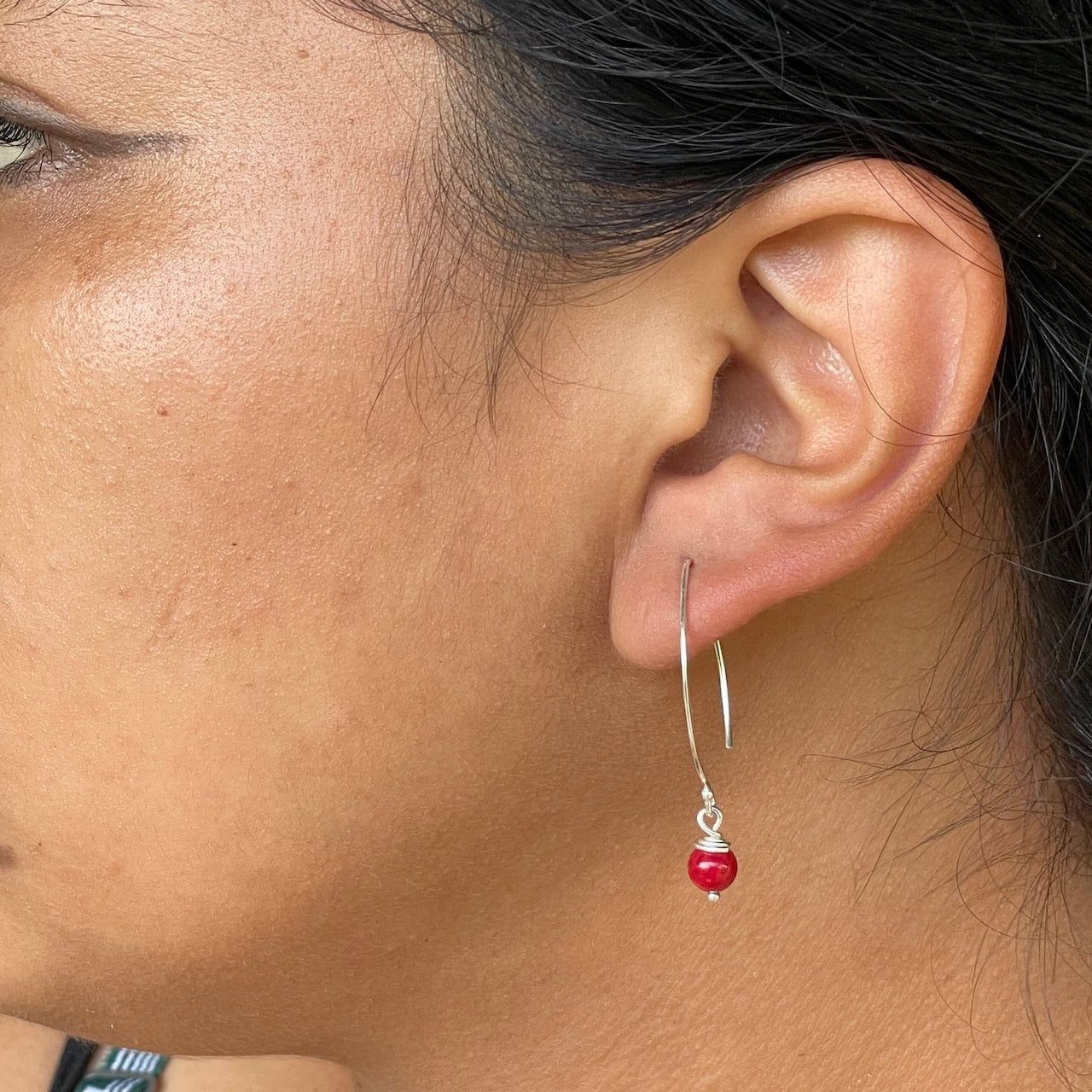 Crescent Sterling Silver Earrings
