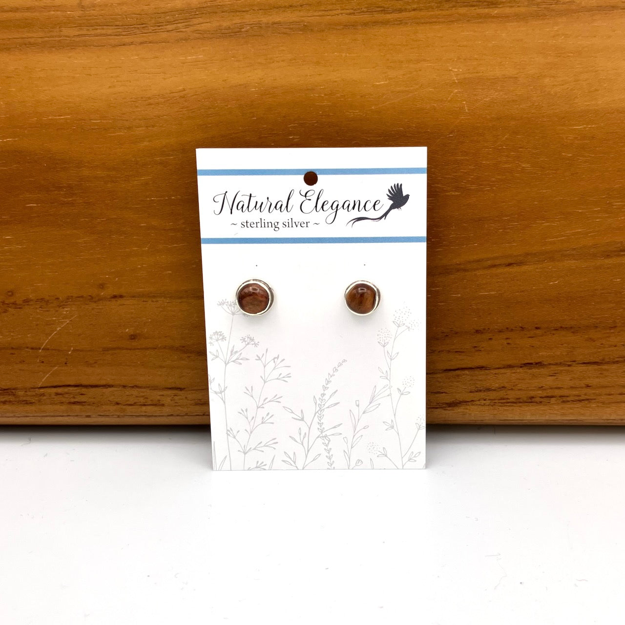 Tiger Eye Sterling Silver Earrings