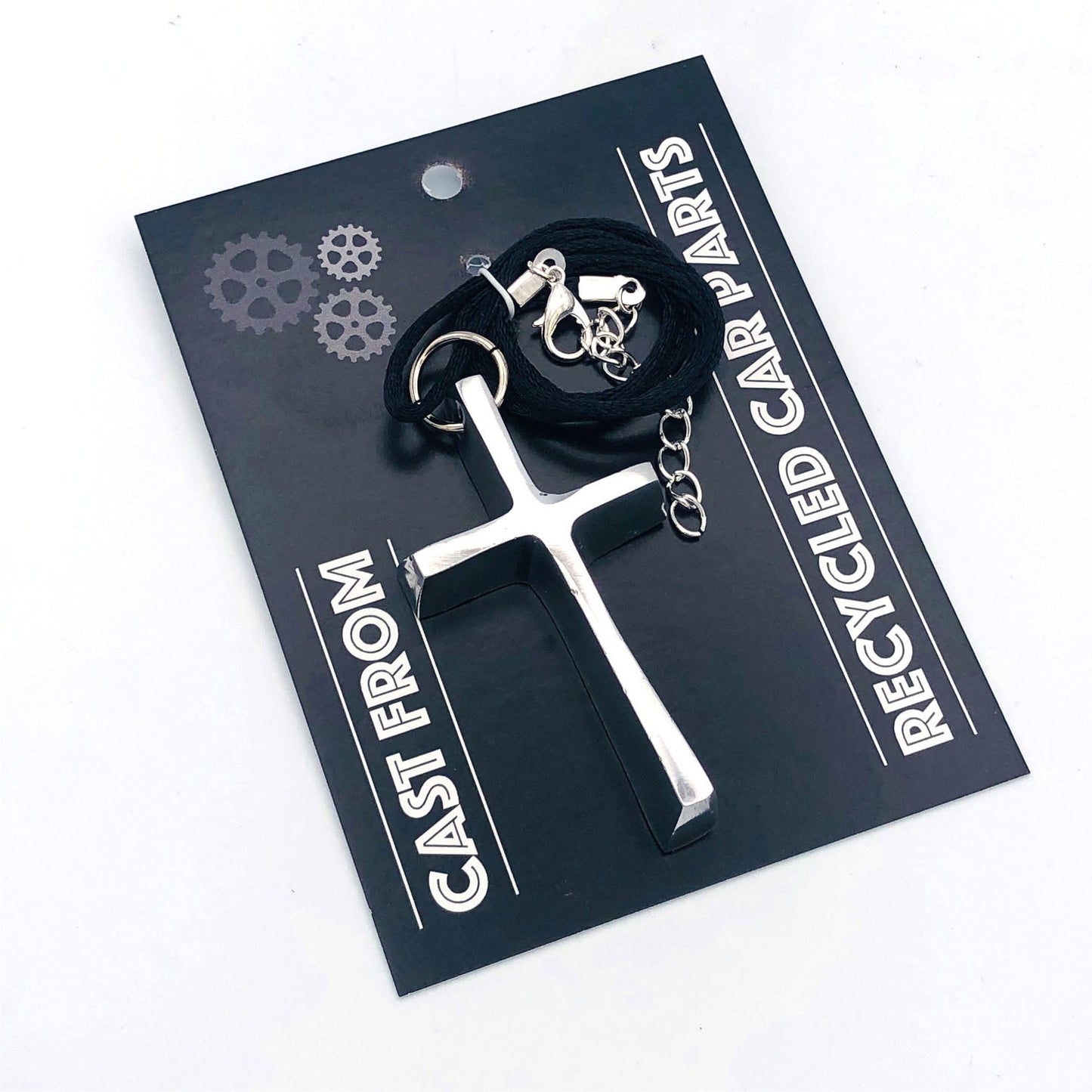Recycled Aluminum Cross Necklace