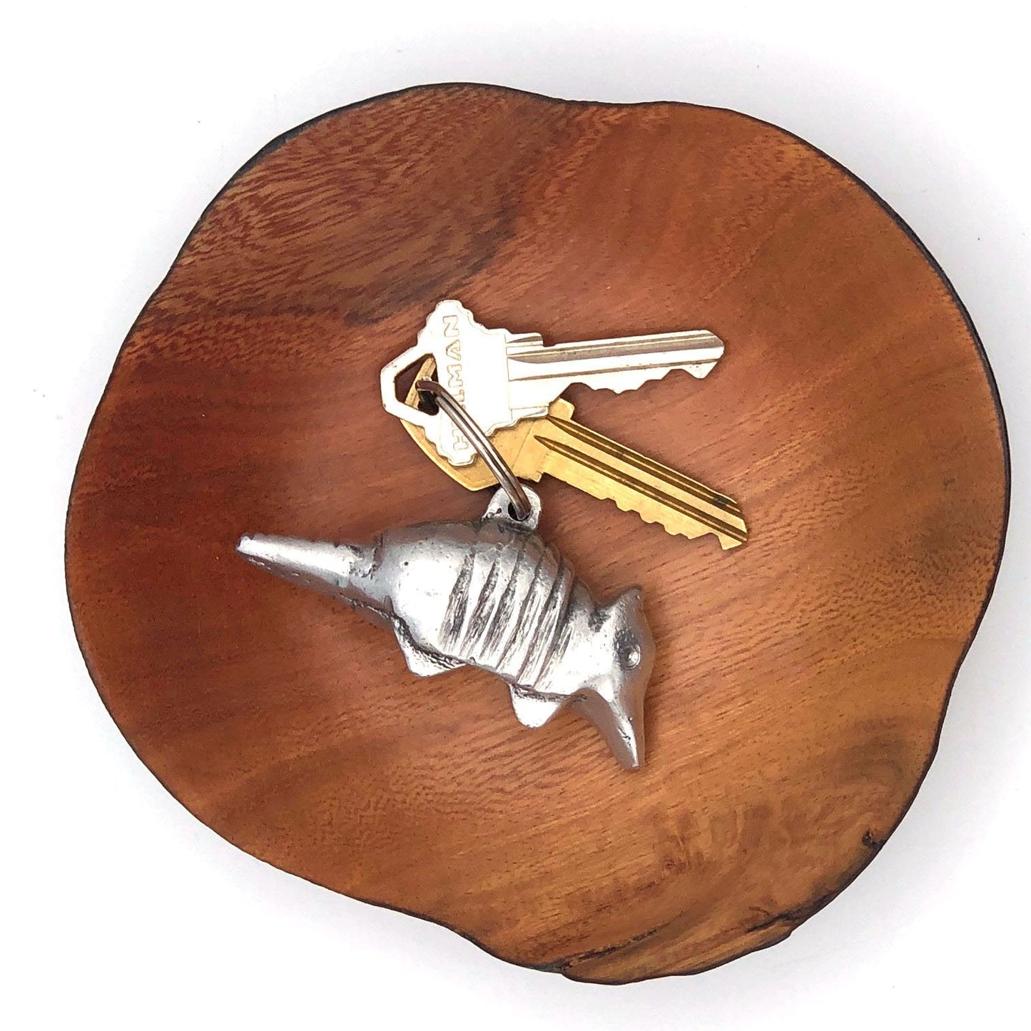 Recycled Aluminum Armadillo Keychain