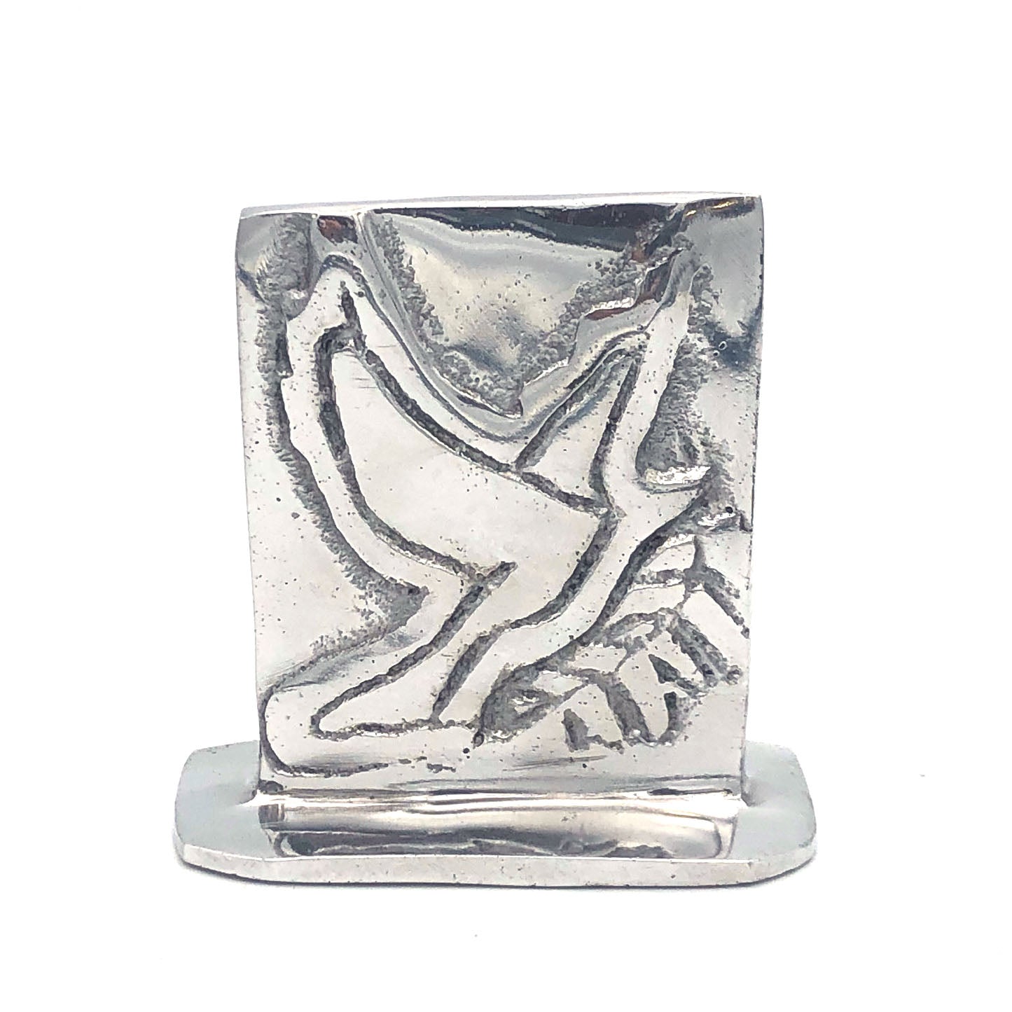 Recycled Aluminum Small Peace Dove with base