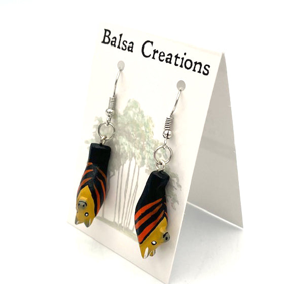 Bat Balsa Earrings