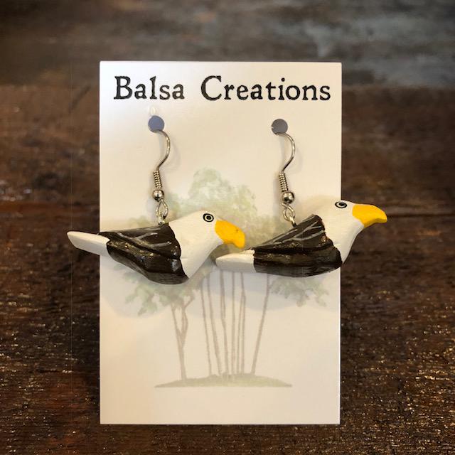 Bald Eagle Balsa Earrings