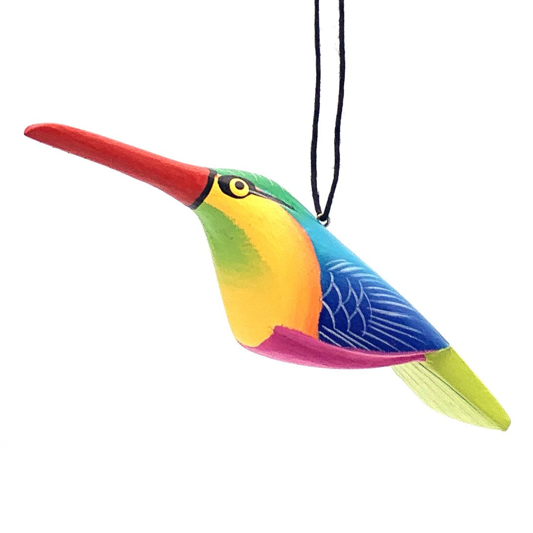 Whimsical Hummingbird Balsa Ornament