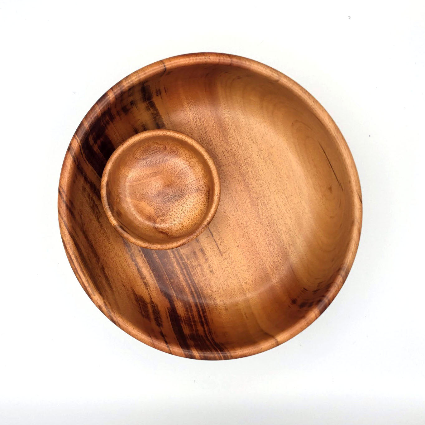 Tropical Hardwood Chip & Dip Serving Set