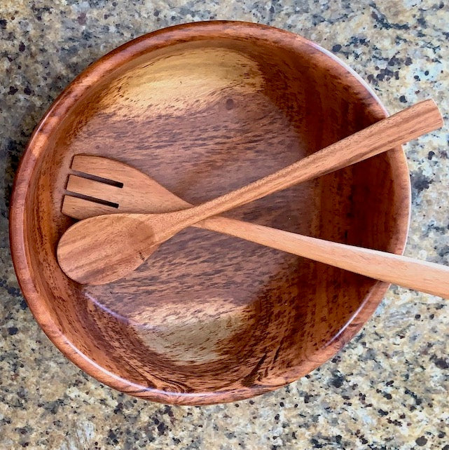 Tropical Hardwood Salad Servers