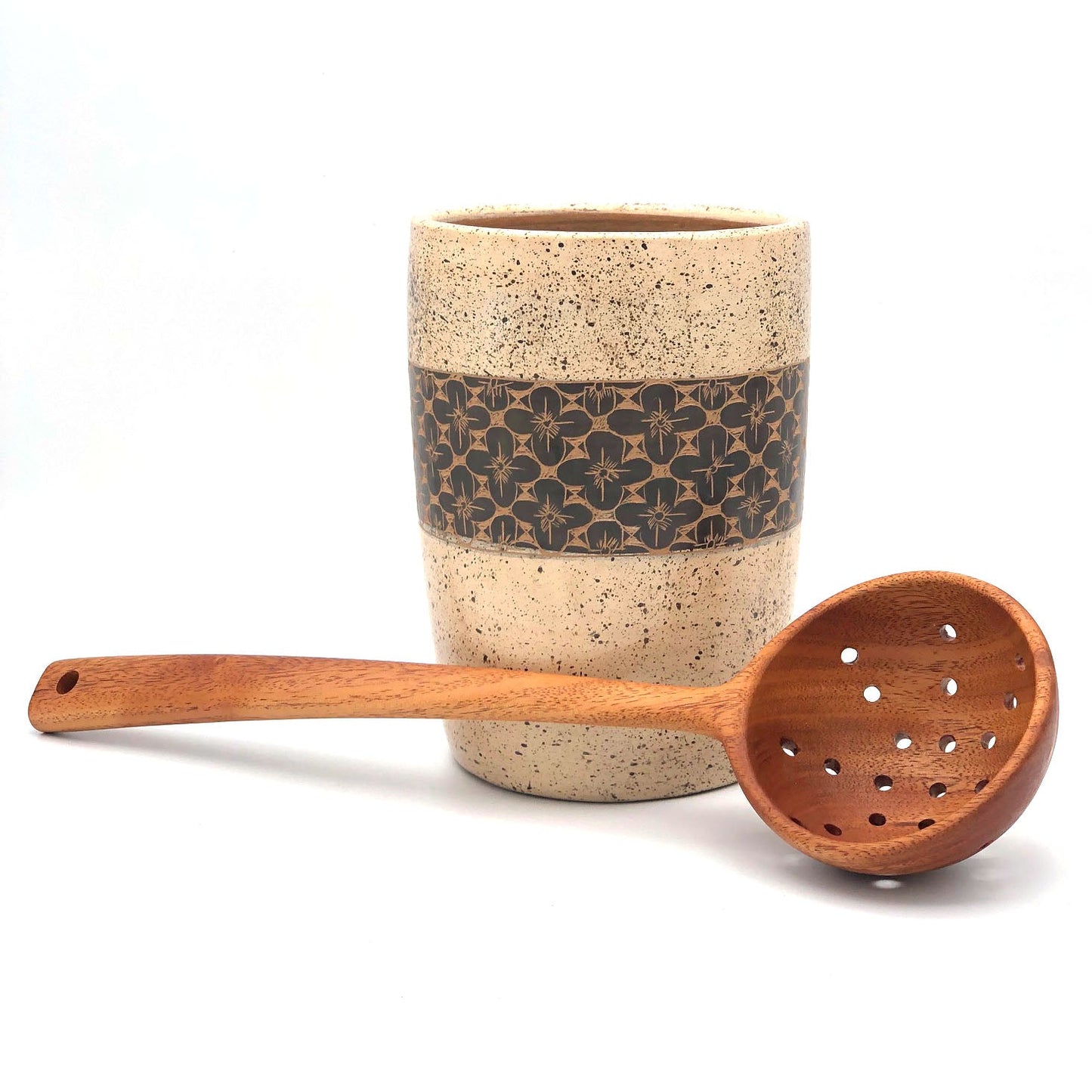 Tropical Hardwood Serving Strainer