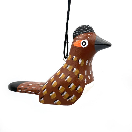 Greater Roadrunner Balsa Ornament