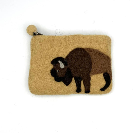 Bison Felt Coin Purse