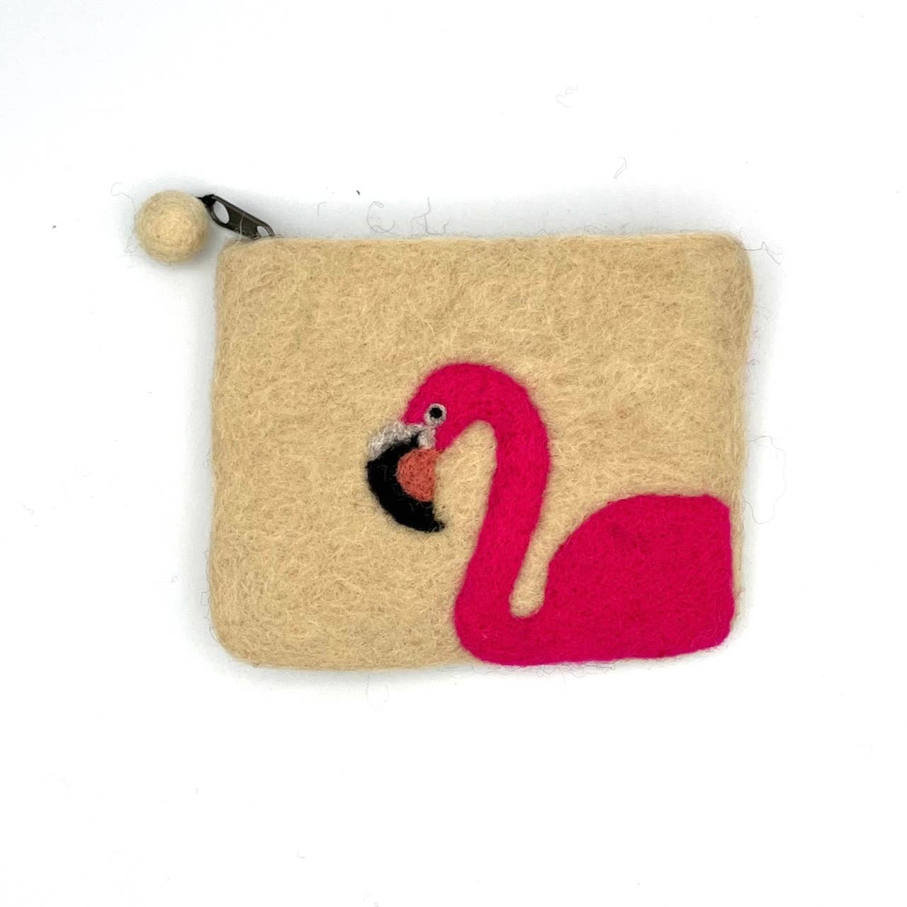 Flamingo Felt Coin Purse