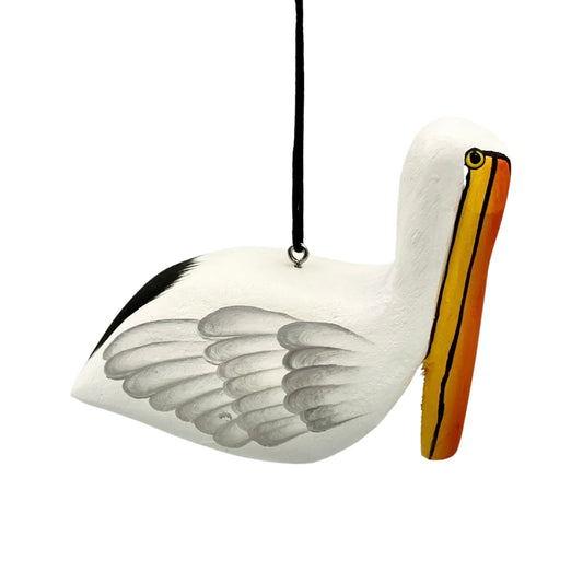 American White Pelican Balsa Ornament
