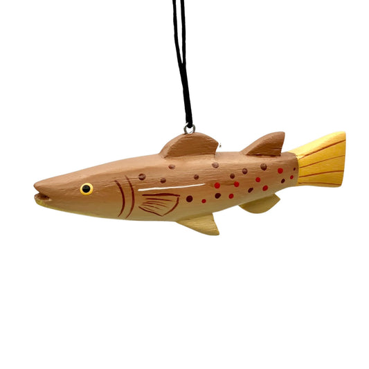 Brown Trout Balsa Ornament