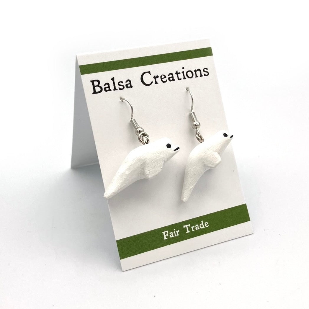 Beluga Balsa Earrings