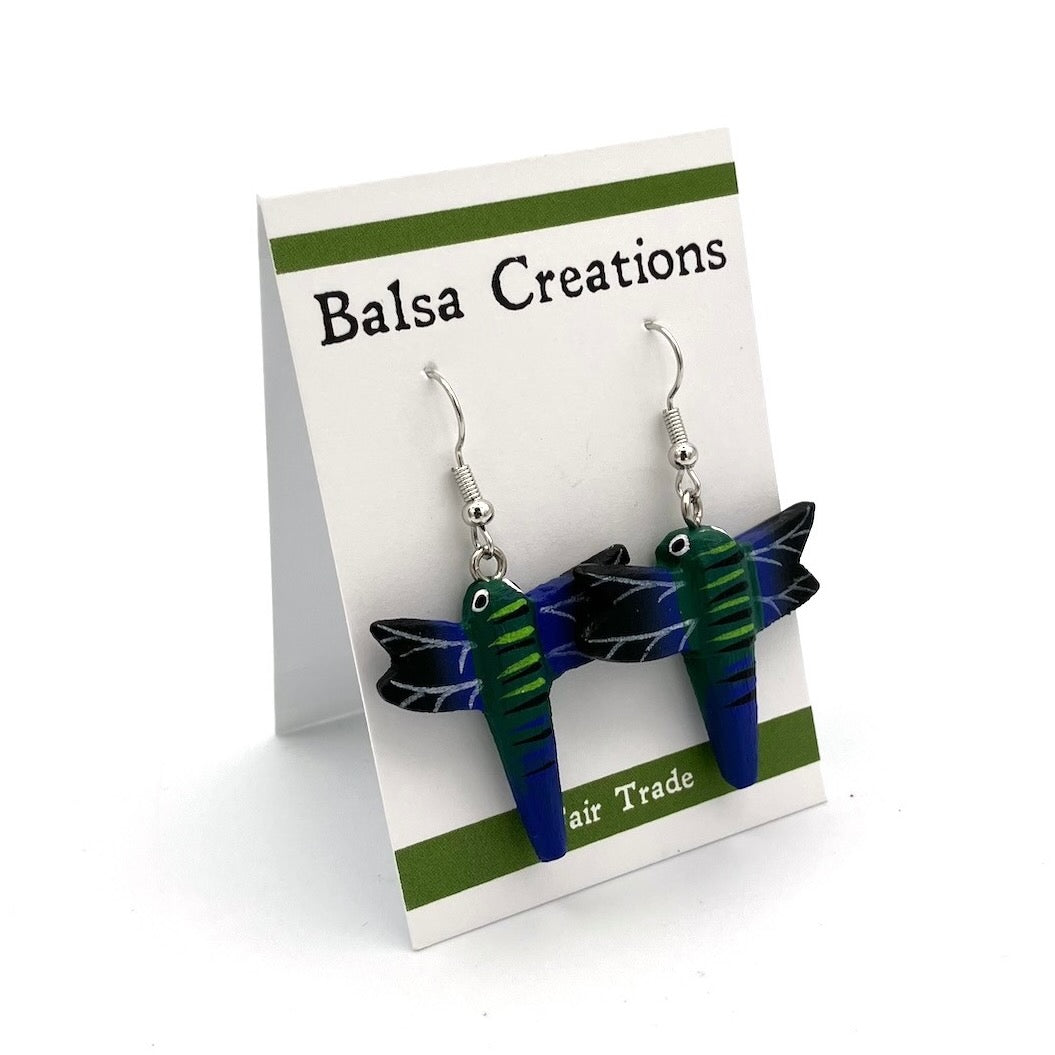 Dragonfly Balsa Earrings