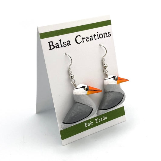 Great Blue Heron Balsa Earrings