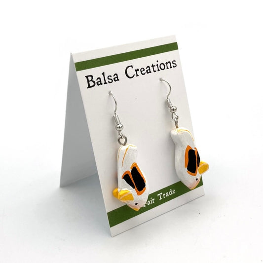 Honduran White Bat Balsa Earrings