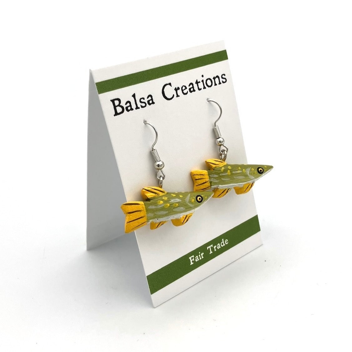 Muskellunge Balsa Earrings