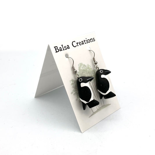 Penguin Balsa Earrings