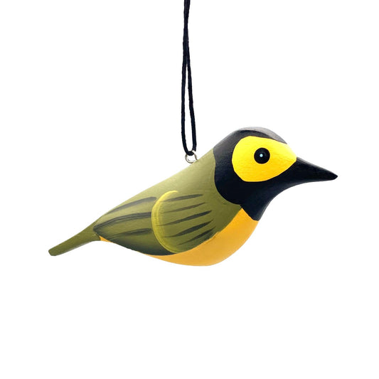 Hooded Warbler Balsa Ornament