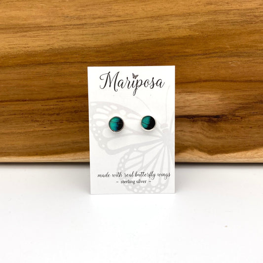 Three-toned Prepona Stud Earrings