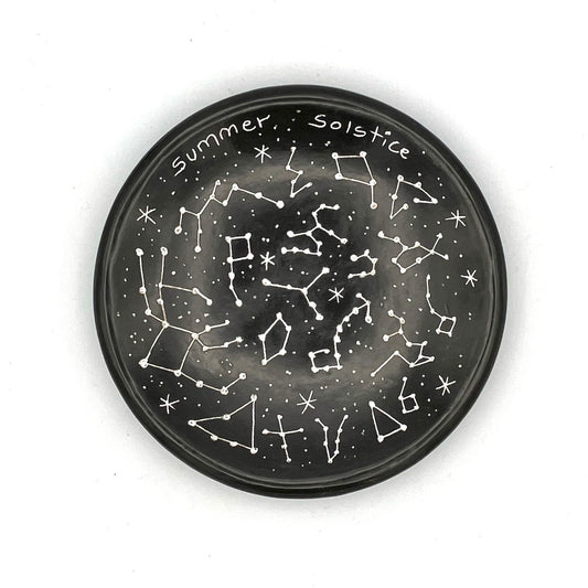 Summer Solstice Constellations Ceramic Ring Dish