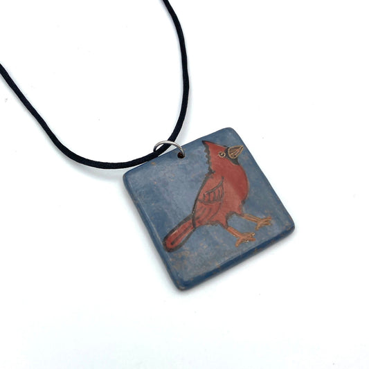 Cardinal Ceramic Necklace