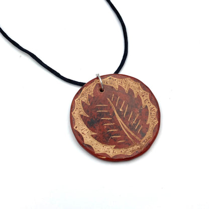 Oak Leaf Ceramic Necklace