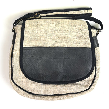 Vegan Recycled Inner Tube and Hemp Saddle Bag
