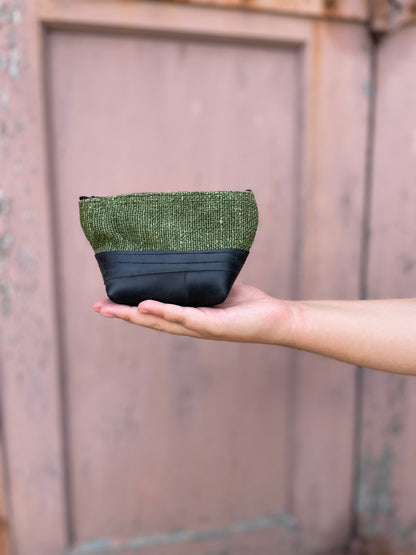 Vegan Recycled Inner Tube and Hemp Pouch