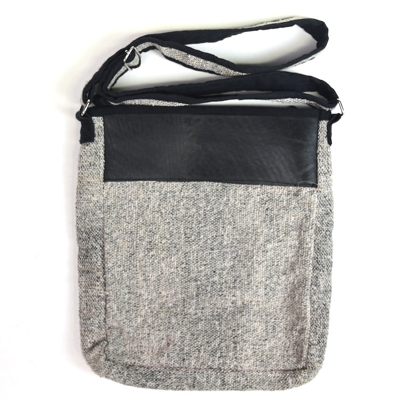 Vegan Recycled Inner Tube and Hemp Urban Crossbody Bag