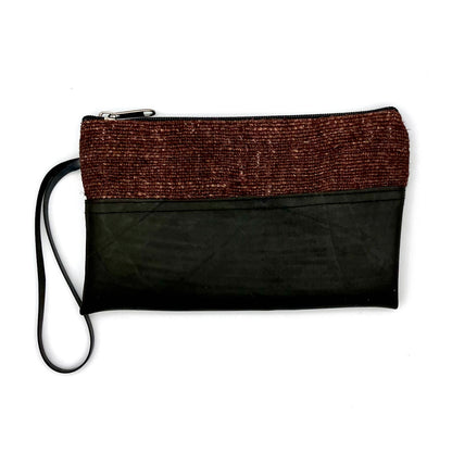 Vegan Recycled Inner Tube and Hemp Wristlet