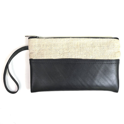 Vegan Recycled Inner Tube and Hemp Wristlet