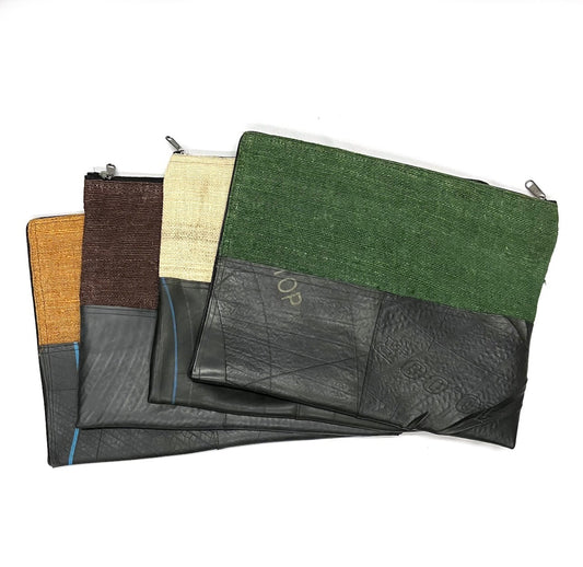 Vegan Recycled Inner Tube and Hemp 16" Laptop Computer Case