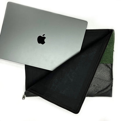 Vegan Recycled Inner Tube and Hemp 16" Laptop Computer Case