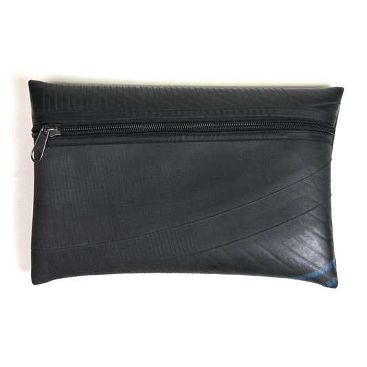Vegan Recycled Inner Tube Zippered Pouch