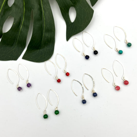 Crescent Sterling Silver Earrings