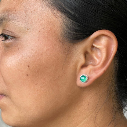 Adventurine Sterling Silver Earrings
