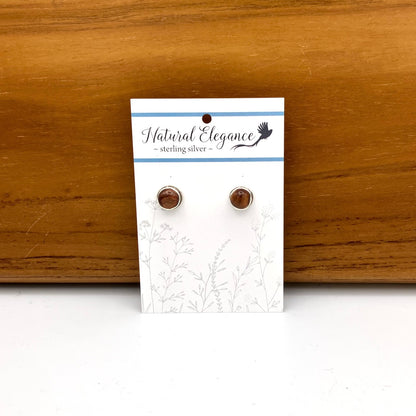Tiger Eye Sterling Silver Earrings