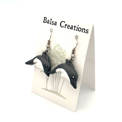 Bottlenose Dolphin Balsa Earrings