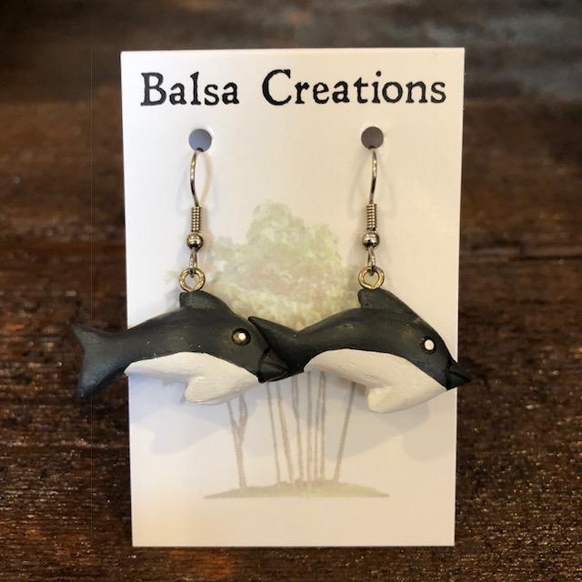 Bottlenose Dolphin Balsa Earrings