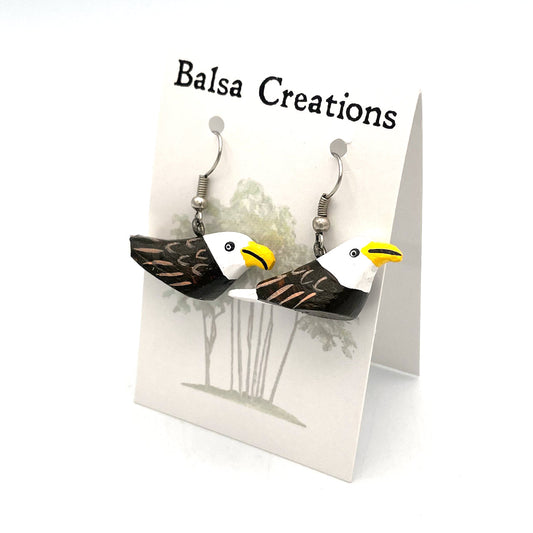 Bald Eagle Balsa Earrings