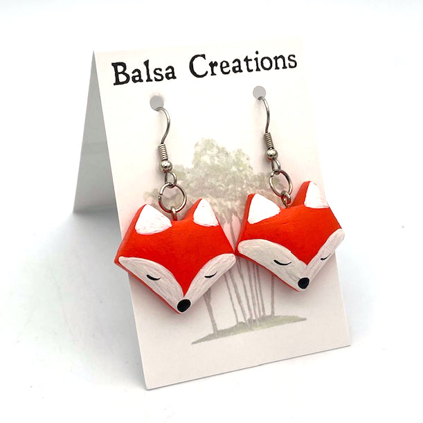 Fox Balsa Earrings