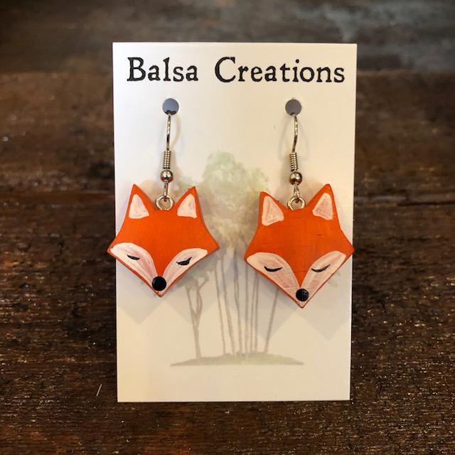 Fox Balsa Earrings