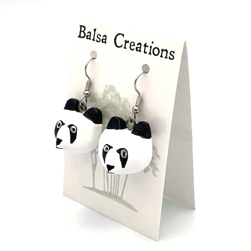 Panda Balsa Earrings