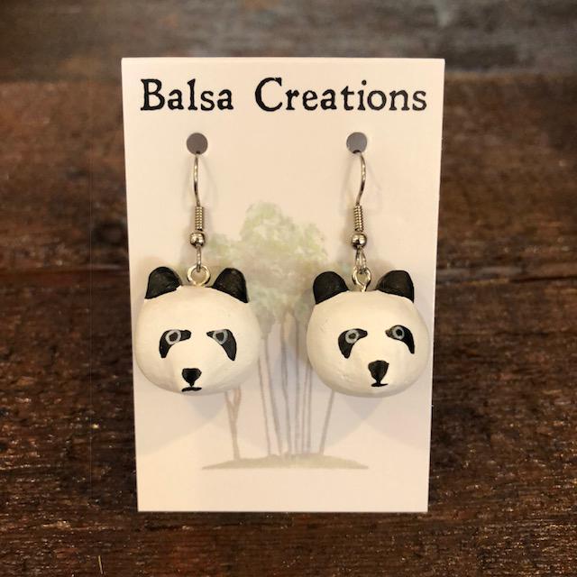 Panda Balsa Earrings