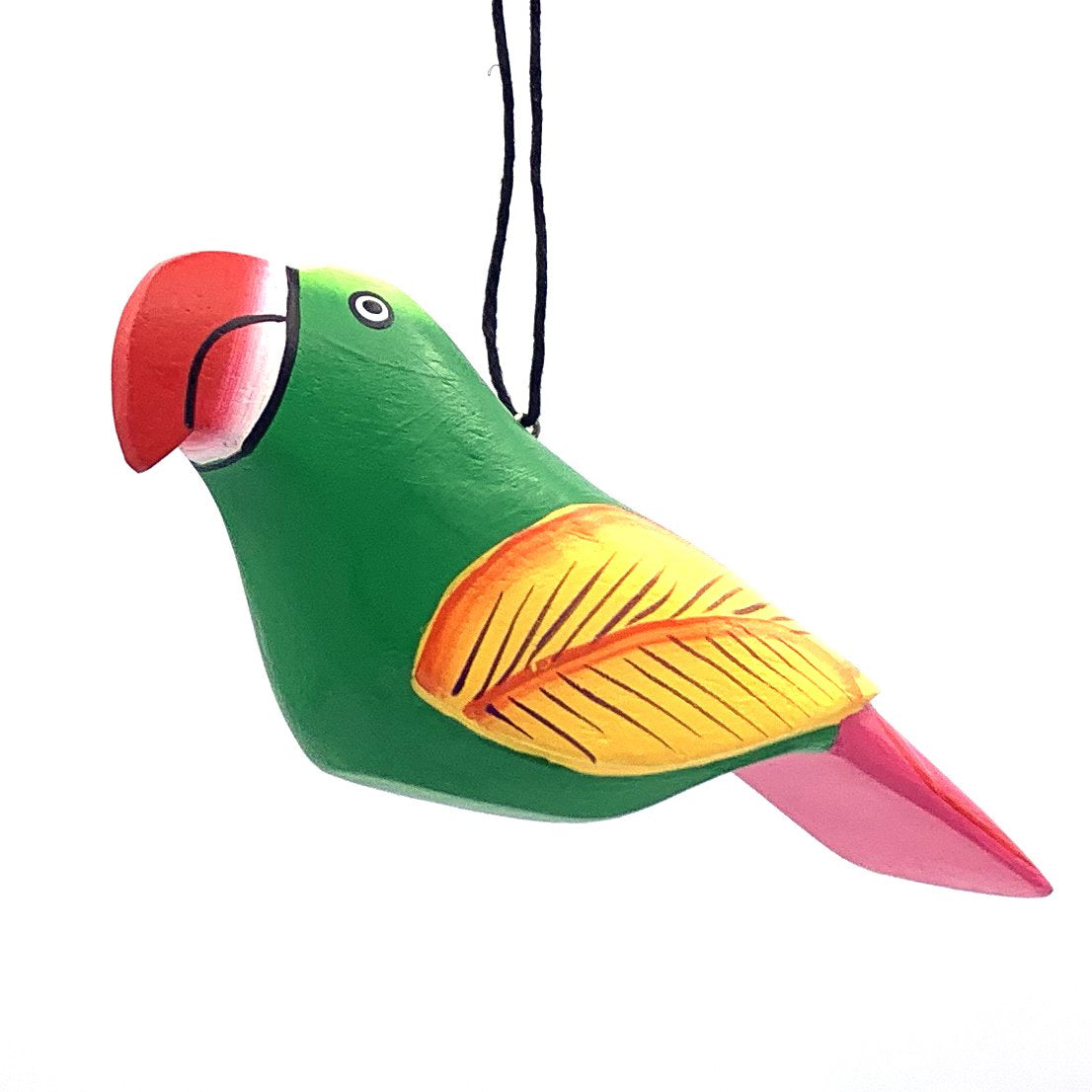 Green Macaw Balsa Ornament