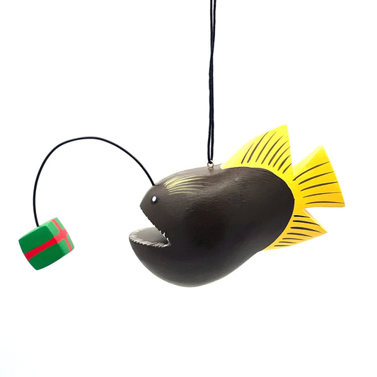 Holiday Angler Fish Balsa Ornament